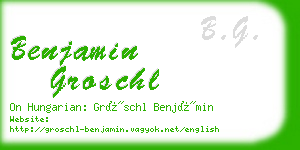 benjamin groschl business card